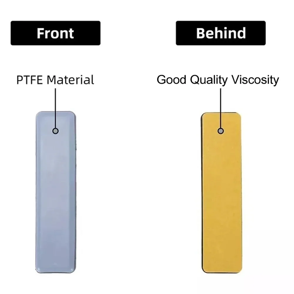 16 Uds deslizadores de muebles PTFE deslizadores de muebles autoadhesivos rectangulares almohadillas móviles Protector de suelo
