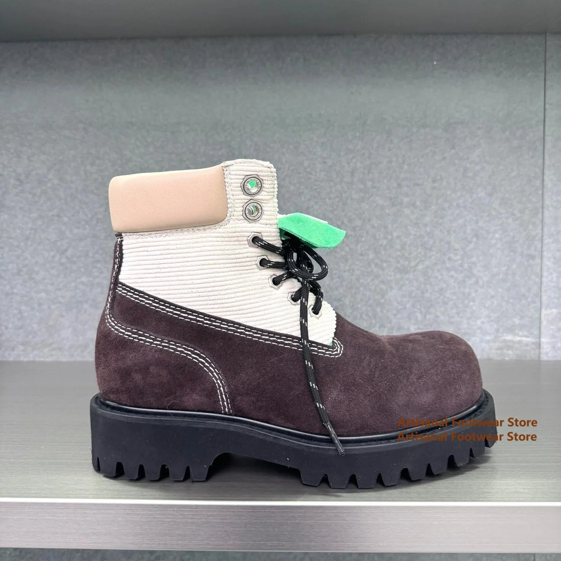 Candy Colored Men's Boots Lace-Up High-Top Trendy Outdoor Hiking Boots Luxury Designer Handmade Height Increased Men Boots