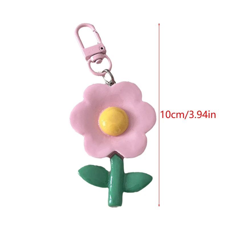 Cute Colorful Flower Keychain Flower Fashion Pendant Lovely Flower Keychain Backpack Decoration Couple Gifts