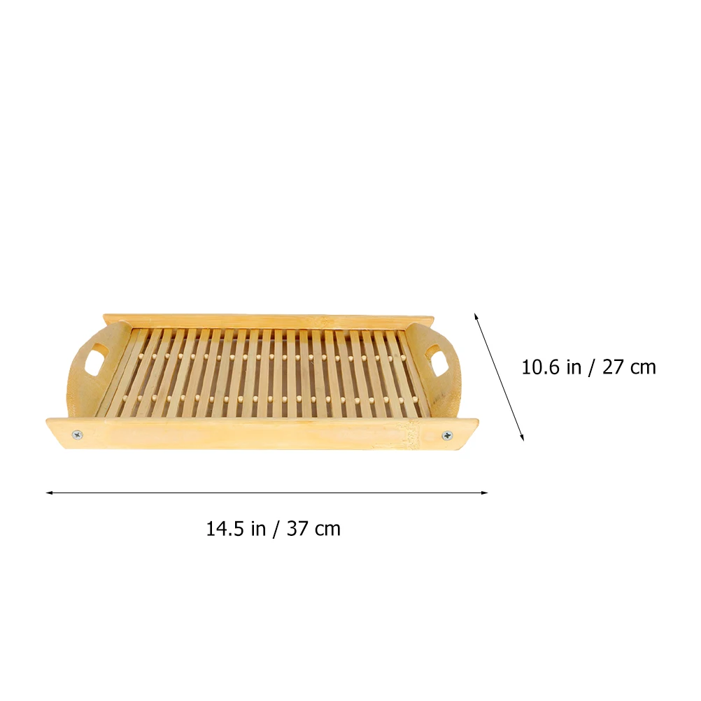 

Bamboo Tray 37x27cm Large Size Hollow Out Design Vegetable Plate Fruit Storage Tray Kitchen Home Decor