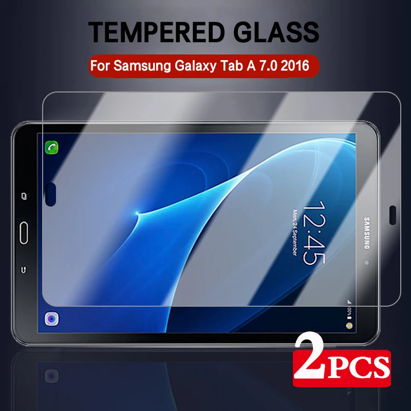 2PCS Screen Protector For Samsung Galaxy Tab A 7.0'' 2016 SM-T280 T285 Protective Film Anti Scratch Clear Tempered Glass