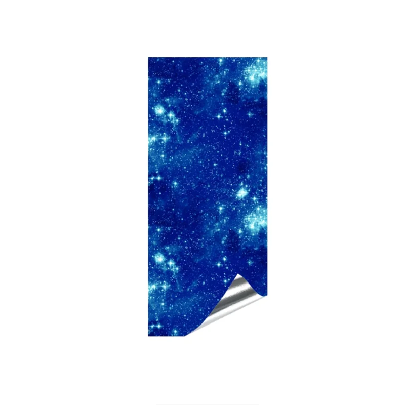 السماء المرصعة بالنجوم السقف ورق لاصق ذاتي خزانة حديد باب خزانة الملابس الأثاث القديم تجديد عنبر تغيير اللون #6