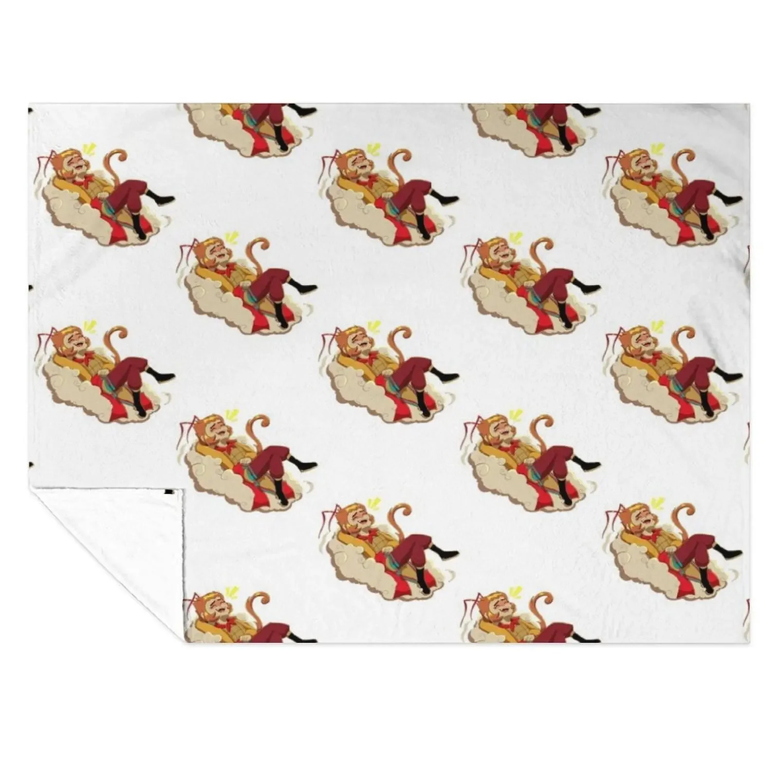 

Happy Monkey King (Monkie Kid) Throw Blanket cosplay anime Stuffeds Hairys Blankets