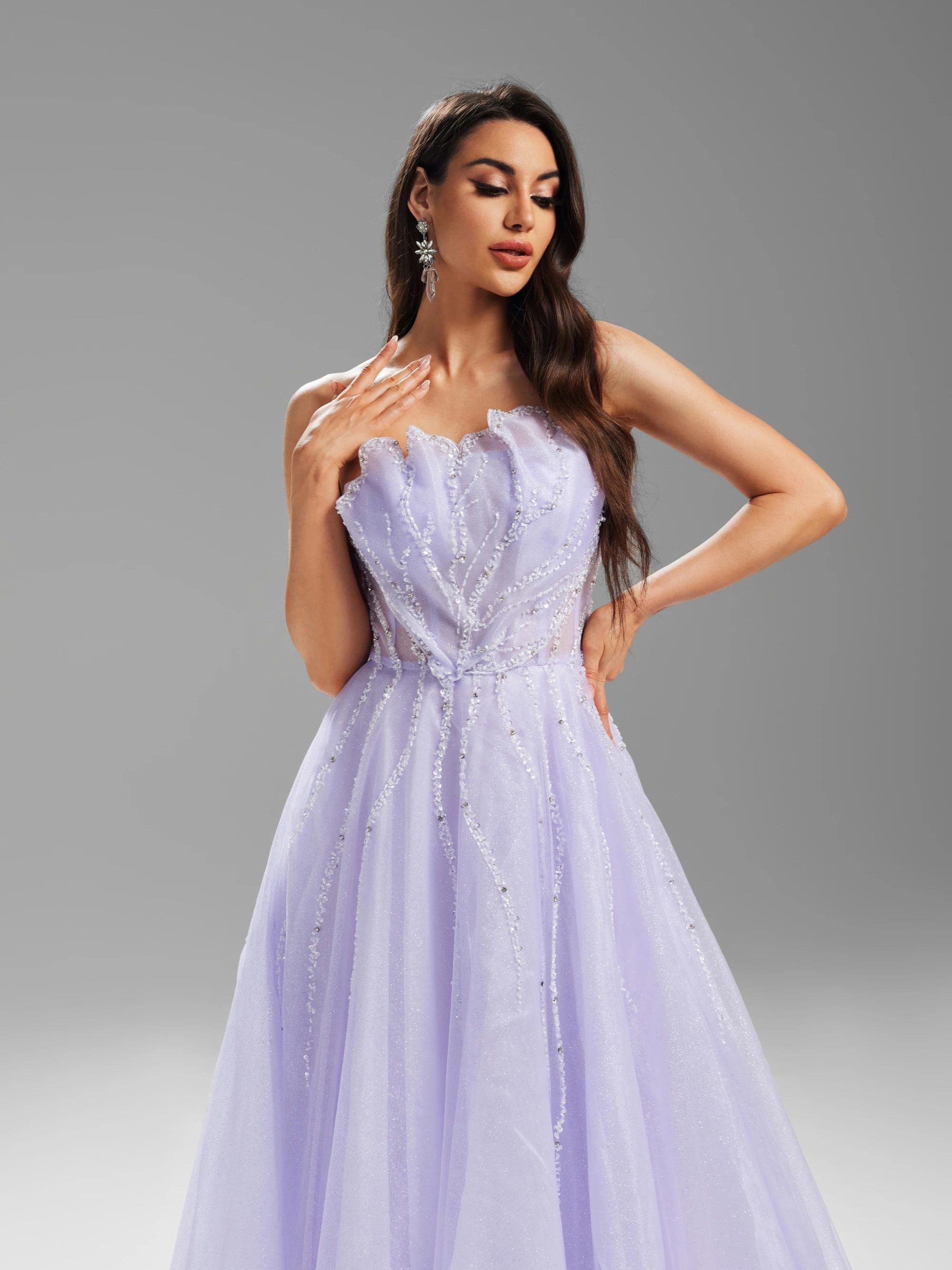 فساتين سهرة طويلة للنساء ، الطيات ذات الكالوب ، فساتين رسمية في دبي ، أرجواني ، حفل زفاف ، بيع الأسهم