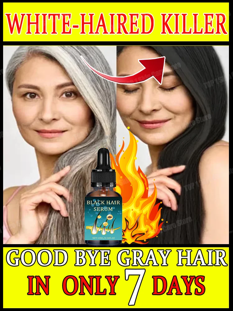 Anti-grey hair essence Serum restore naturalcolor and restore healthy White To Black hair products essence 2