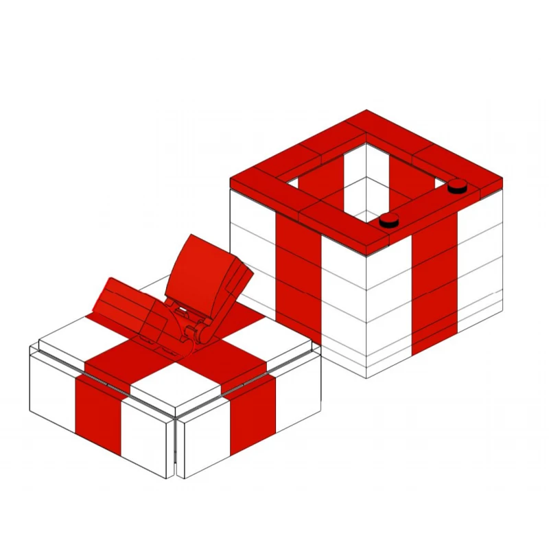 

MOC Idea Engagement Ring Box Model Valentine's Day Gift Jewelry Box Building Blocks Adult Collection Commemorative DIY Toys Gift