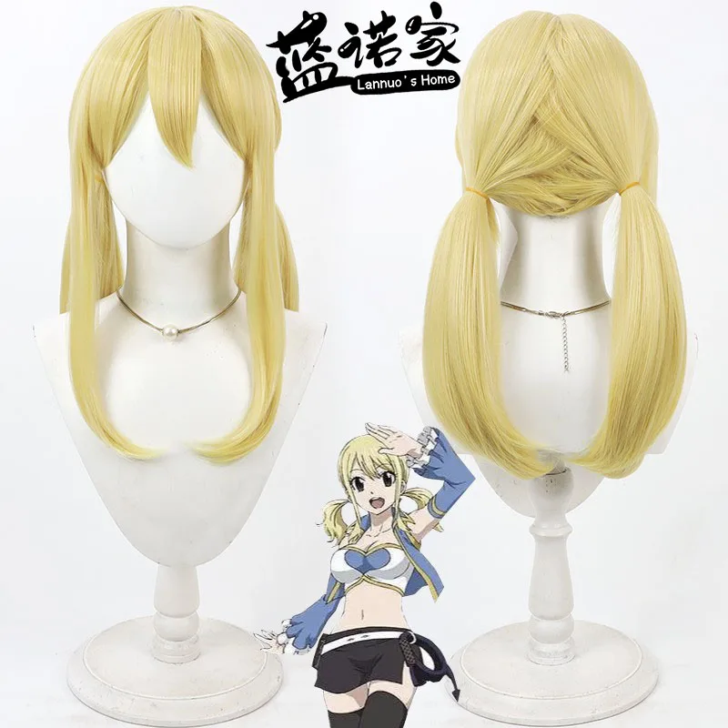 

Anime Lucy Heartfilia Cos Cosplay Wig Halloween Carnival Party Prop Synthetic Hair Heat Resistant Fiber + Wig Cap