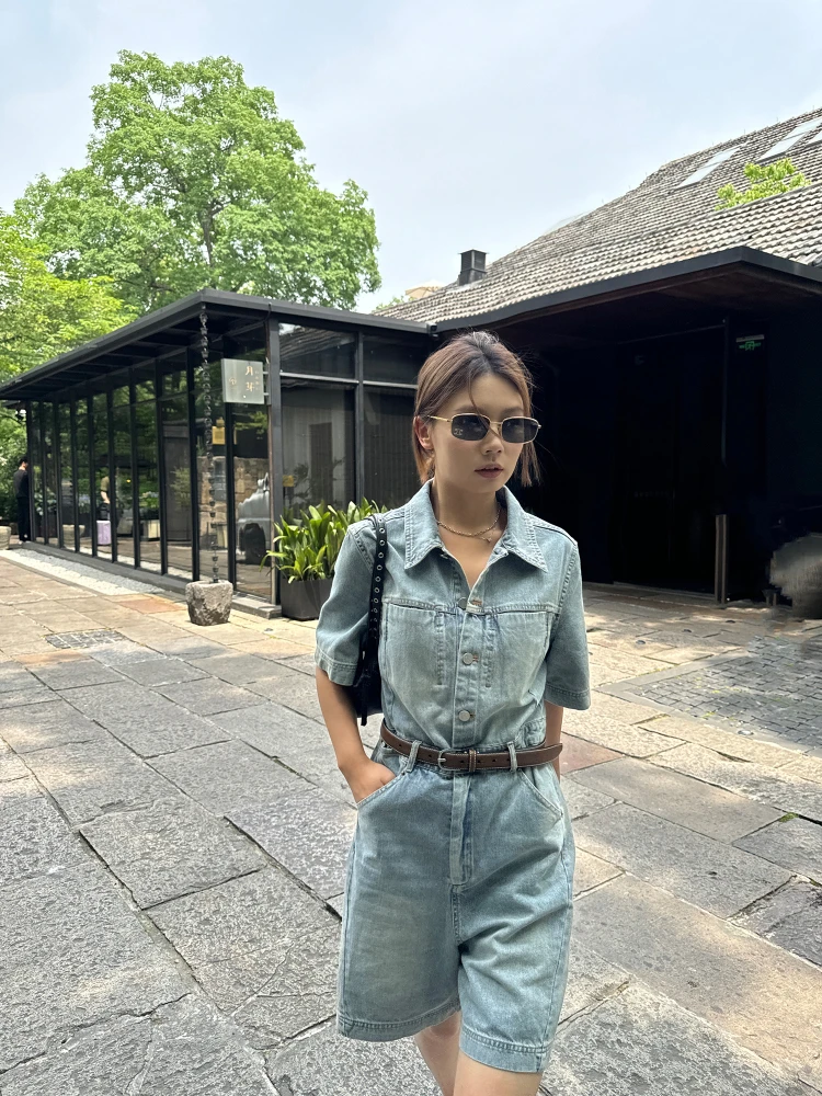 

Женские летние свободные повседневные комбинезоны Le Alfaionline 2025: модный дизайн, светлые цвета, уличный стиль, средняя талия