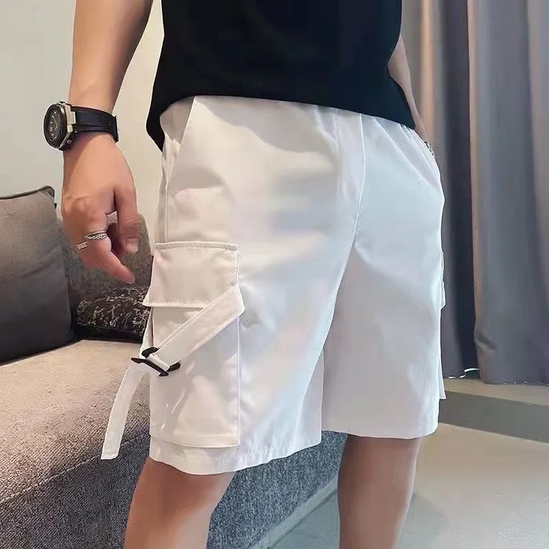 Men's Cargo Shorts Long Wide Half Bermuda Male Short Pants Baggy with Pockets Loose 2024 Fashion Beautiful Elegant Comfortable