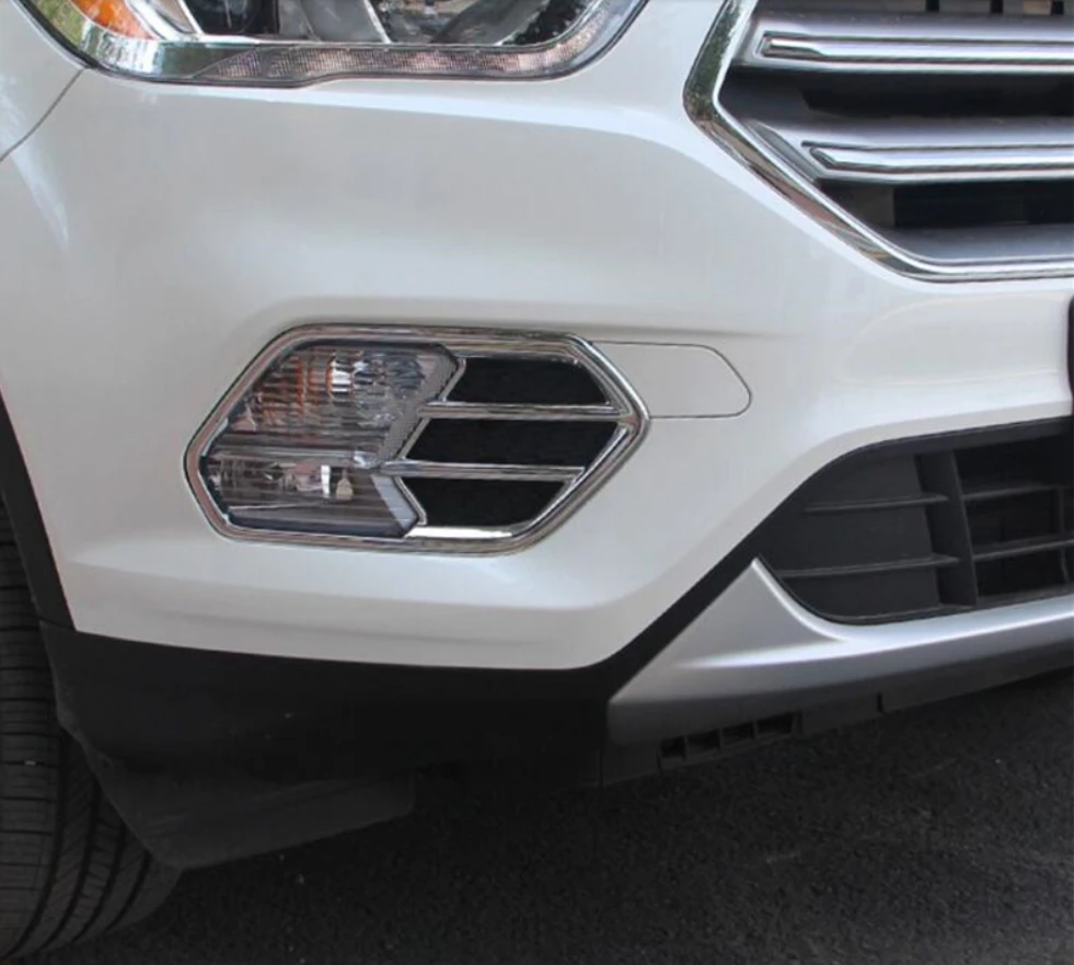 

Fog Lights Lamps Eyelid Eyebrow Decoration Cover Trim Car Styling For Ford Kuga Escape 2017 2018 2019 Accessories