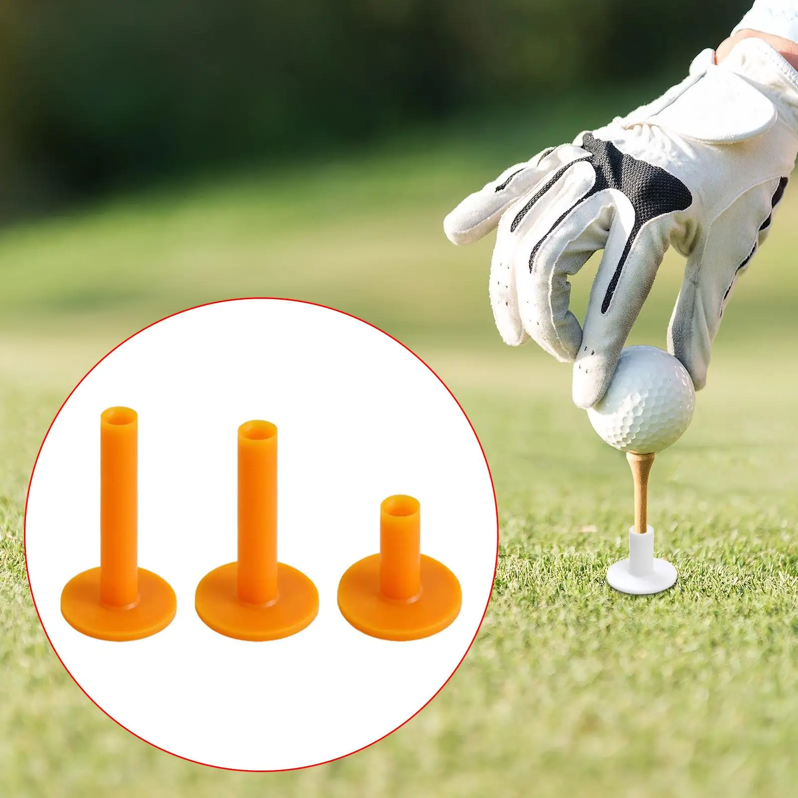 

3x Golf Ball Holder Elastic Low Resistance T Shape Practice Tees for Practice Mat Driving Range Golf Hitting Mat