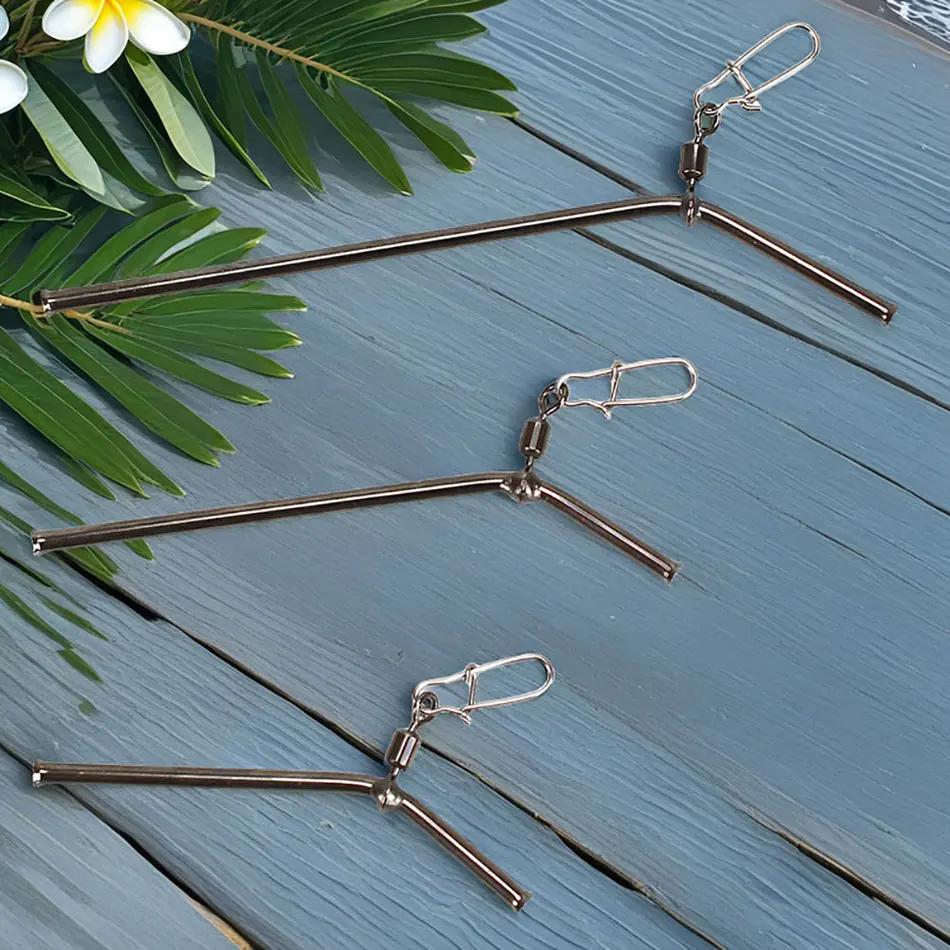 MNFT 6 Stücke 7 cm/9 cm/12 cm Kleines Messingrohr Angeln Balance Stecker Angelgerät Anti Tangle Booms Meeresangeln Zubehör – Detail 1