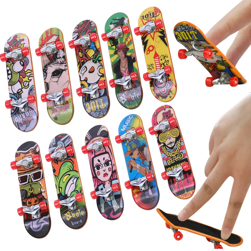 5-20Pcs Finger Skateboard Toy Mini Skate Board Fingertip Game Toys Kids Birthday Party Favors Goodie Bag Pinata Filler Gifts Kit