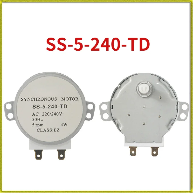 มอเตอร์แผ่นเสียง 220V SS-5-240-TD มอเตอร์ 4W เหมาะสําหรับเตาอบไมโครเวฟแบบซิงโครนัสมอเตอร์ SS 5 240 TD