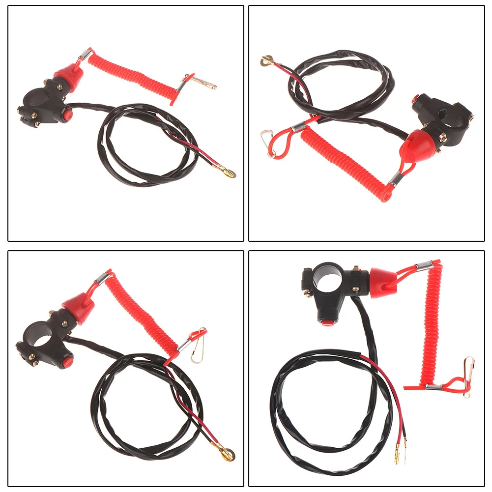 Engine Kill Stop Push Button Lanyard 70cm/27 6 inch Waterproof Tether for Motorcycles ATVs Lawn Mowers and Outboard Motors