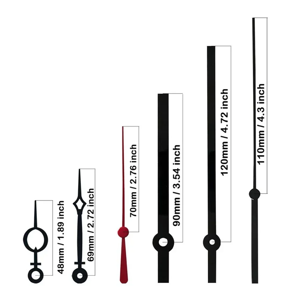 4sets Silent Long Axis 32mm Clock Movement DIY Kit Shaft Length 32mm For Bedroom Office Home Decoration