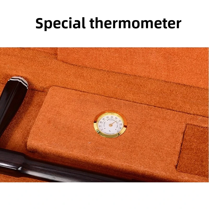 Leathers Erhu Storage Bag Professional Erhu Box with Hygrometer Portable Durable Shoulder Bag Stringed Instrument Accessories