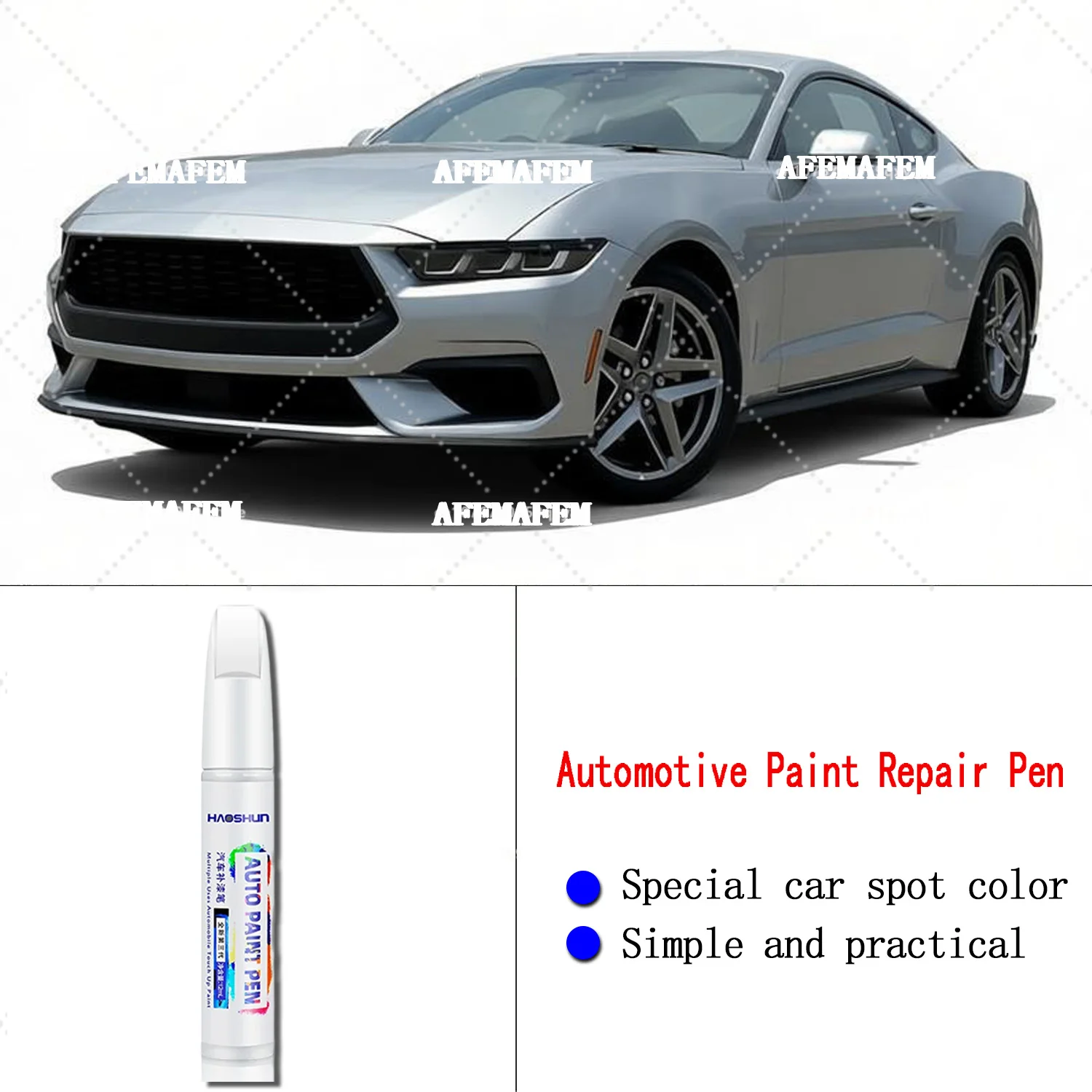 For Ford Mustang Professional Paint Touch Up Pen Restores Original Factory Paint Finish, Enhances Gloss & New Car Yellow Splash