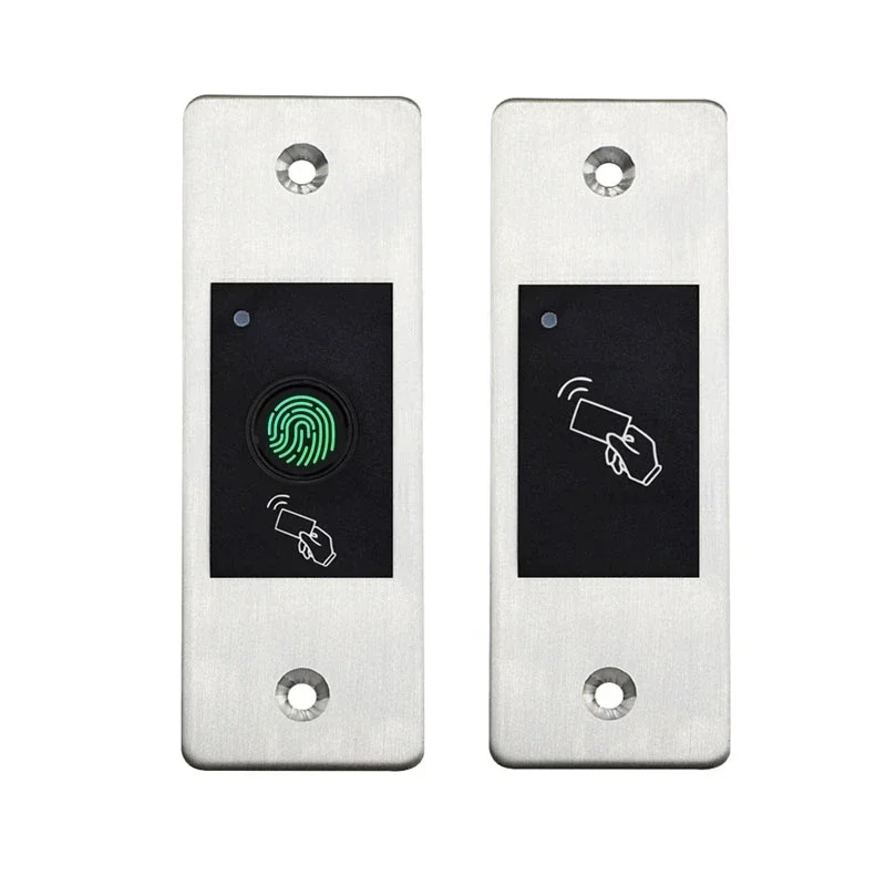 9-18V RFID Reader Keyless Door Opener Metal Access Control Scanner 800 Users Mini IP66 Waterproof Embedded Fingerprint Reader