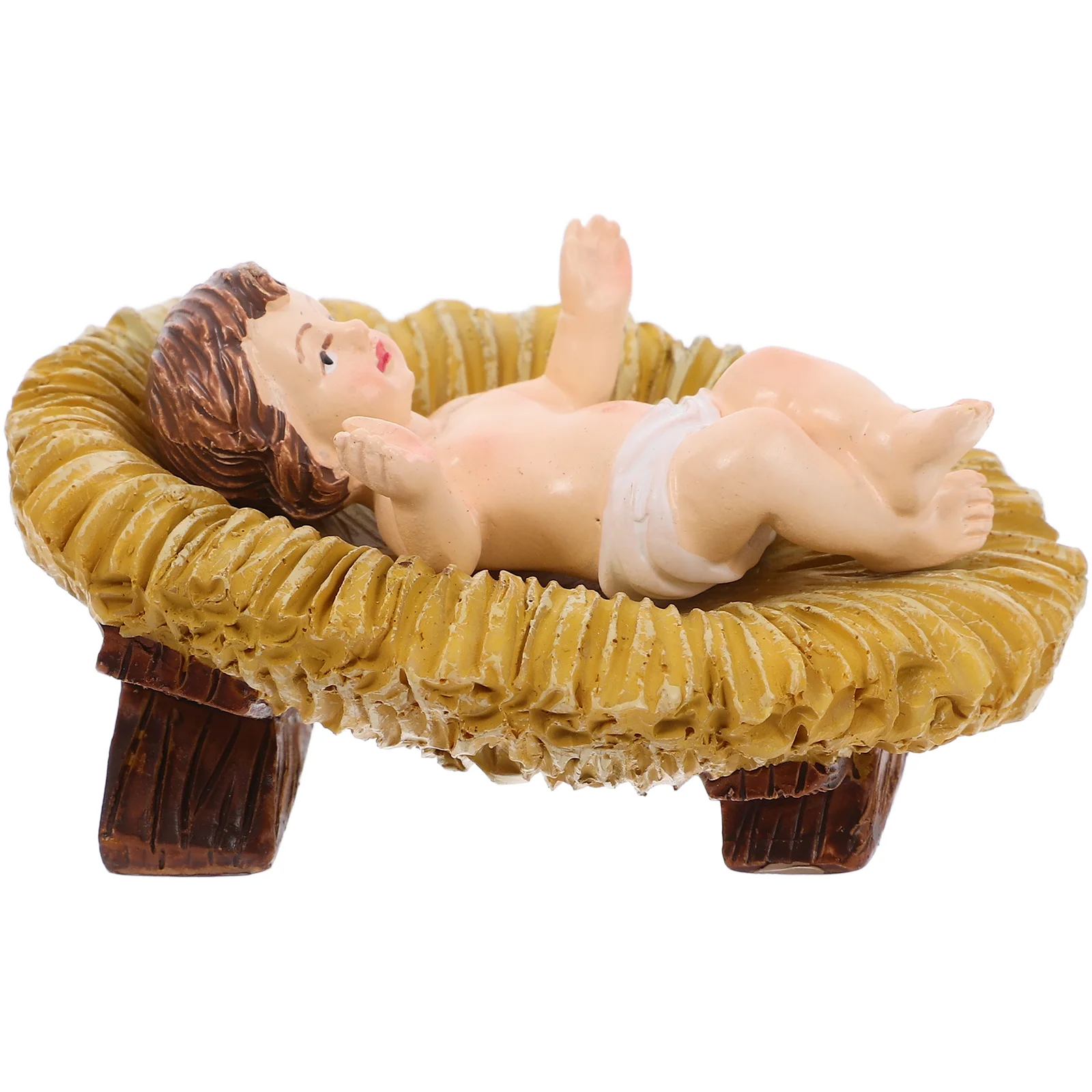Jesus Baby Figure Mini Manger Nativity Figurine Baptism Party Favors Christmas Favors Figurine Party Birth of Manger Artwork