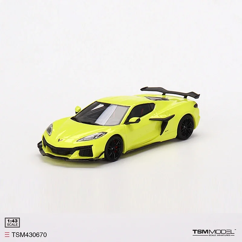 TSM 1:43 Model Car Z06 2023 Resin Sport Vehicle Collection- Accelerate Yellow