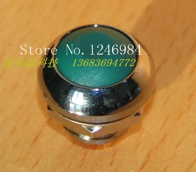 [SA]M12 waterproof switch reset button Taiwan Deli Wei PAS6 white metal rim RED BLACK green button--20pcs/lot