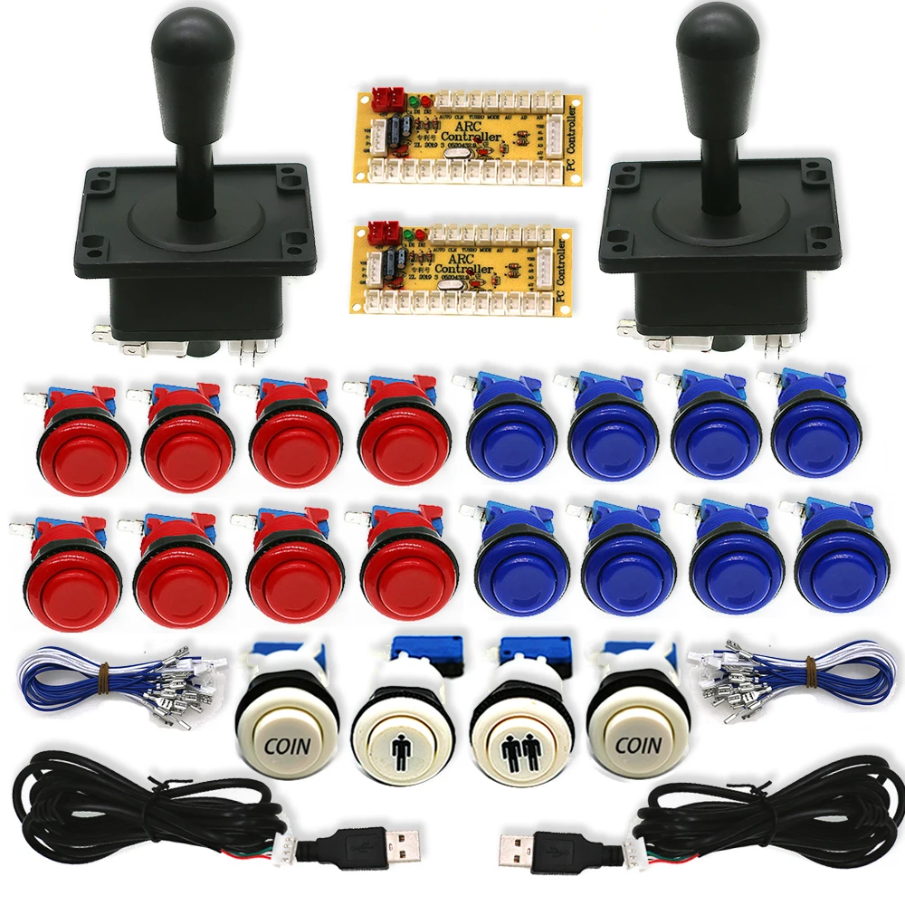 Neo Geo Arcade Game DIY Kit USB Board Controller Pc Raspberry Pi Zero Delay American Style 8 Way Joystick Happ Button Wholesale