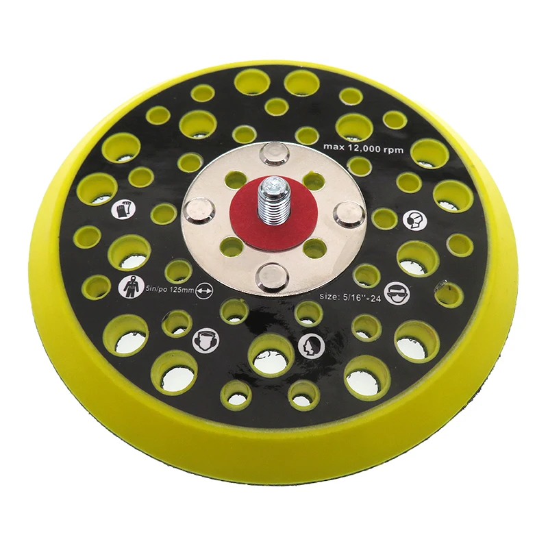 5 Inch 125mm 44 Holes Sanding Backing Pad 1/2 Pcs 5/16