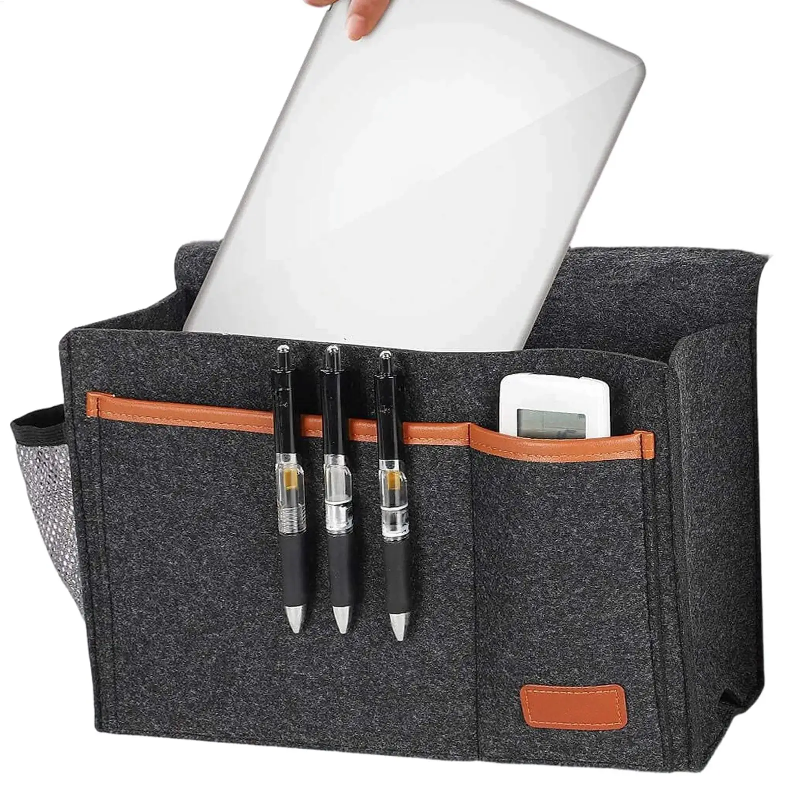 

Органайзер для прикроватной тумбочки, многофункциональный органайзер для подлокотника дивана, сумка для хранения на подлокотнике дивана для пультов дистанционного управления, книг, планшетов