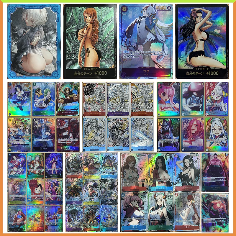 

Anime ONE PIECE DIY ACG Tabletop Battle Game Refraction Foil Nami Reiju Robin Toys for boys Collectible Cards Birthday Present