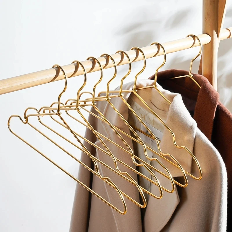 Clothes Hanger 10pcs Non-Slip Skirt Coat Drying Hanger Wardrobe Clothing Storage Sapce Save Organizer Metal Hanger Dropshipping