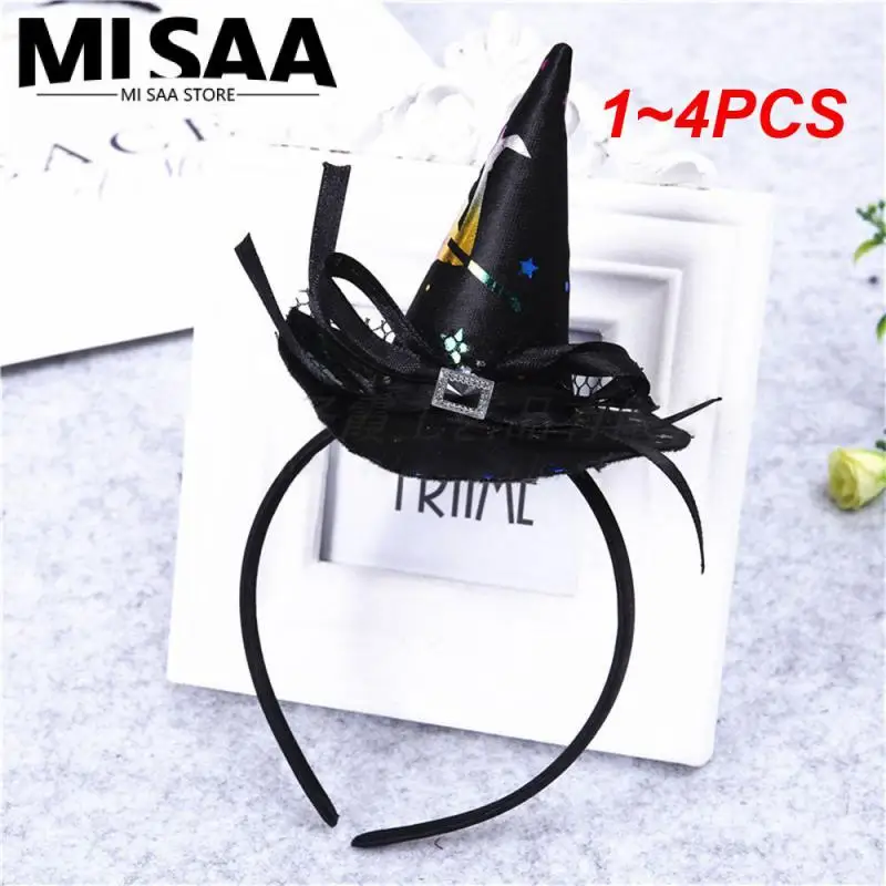 

1~4PCS Hairpin Role Play Spider Web Durable Lovely Party Accessories Hat Hairpin Mini Witch Hat Pumpkin Party Comfortable