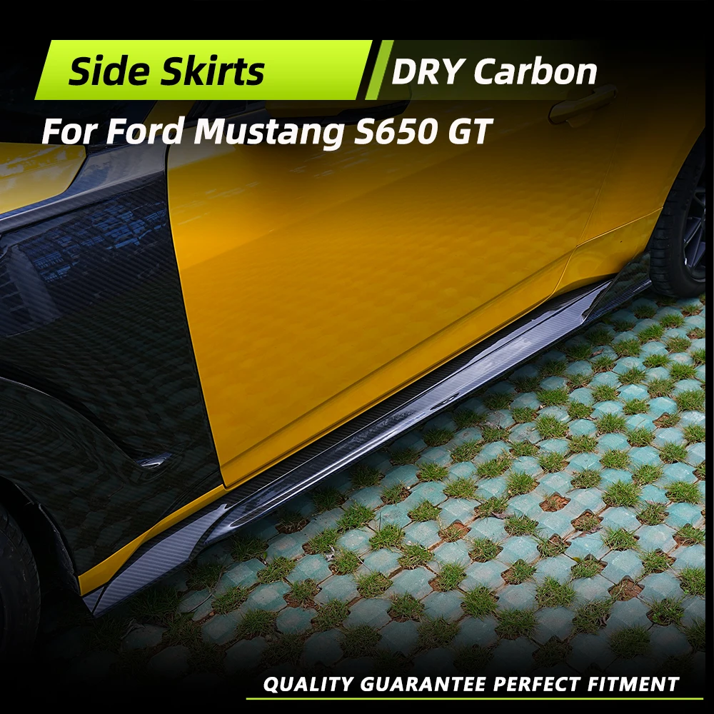 

Автомобильные боковые юбки, удлинитель губ, гоночные кузовные комплекты для Ford Mustang S650 GT 2024 2025, автогоночный спойлер, сплиттер DRY, углеродное волокно