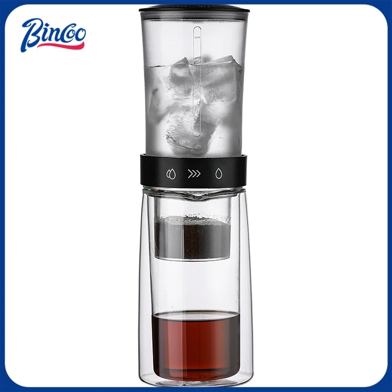 

Bincoo Double Wall Glass Cold Brew Coffee Pot Drip Filtration Design Ideal for Iced Coffee Cold Drip and Cold Steeping at Home