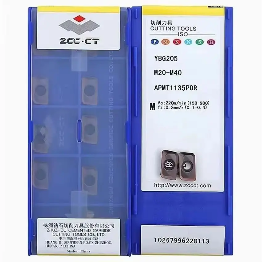 ZCC.CT CNC carbide inserts Milling tools APMT1135PDR YBG205/APMT1135PDR YBG202/APMT1135PDR YBG212/APMT1135PDR YBG302 APMT1135