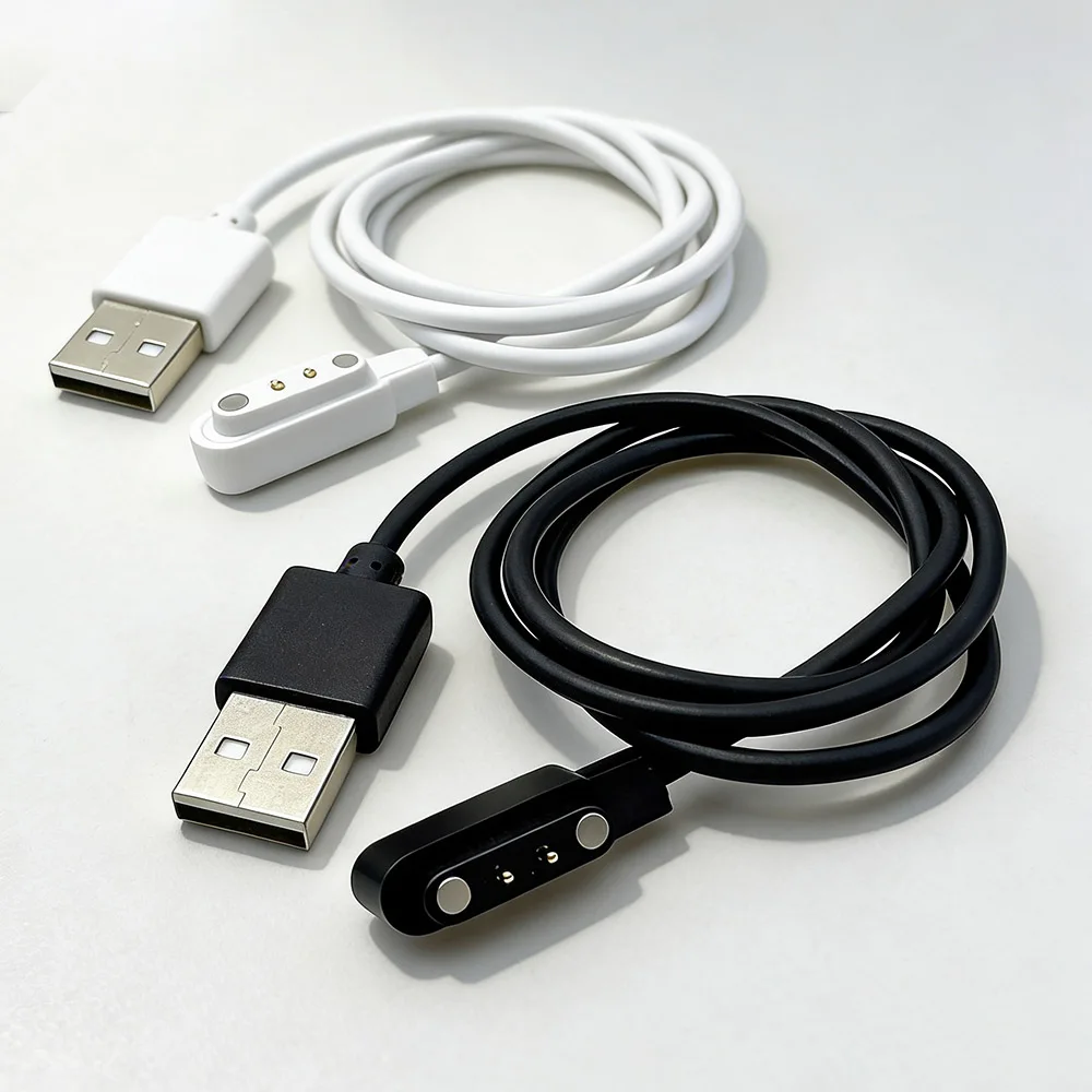 15pcs USB Magnetic Charging Cable 2Pin 4mm Pitch 5V 1A/2A  for Smart Watch Bone Conduction Earbuds Replacement Charger