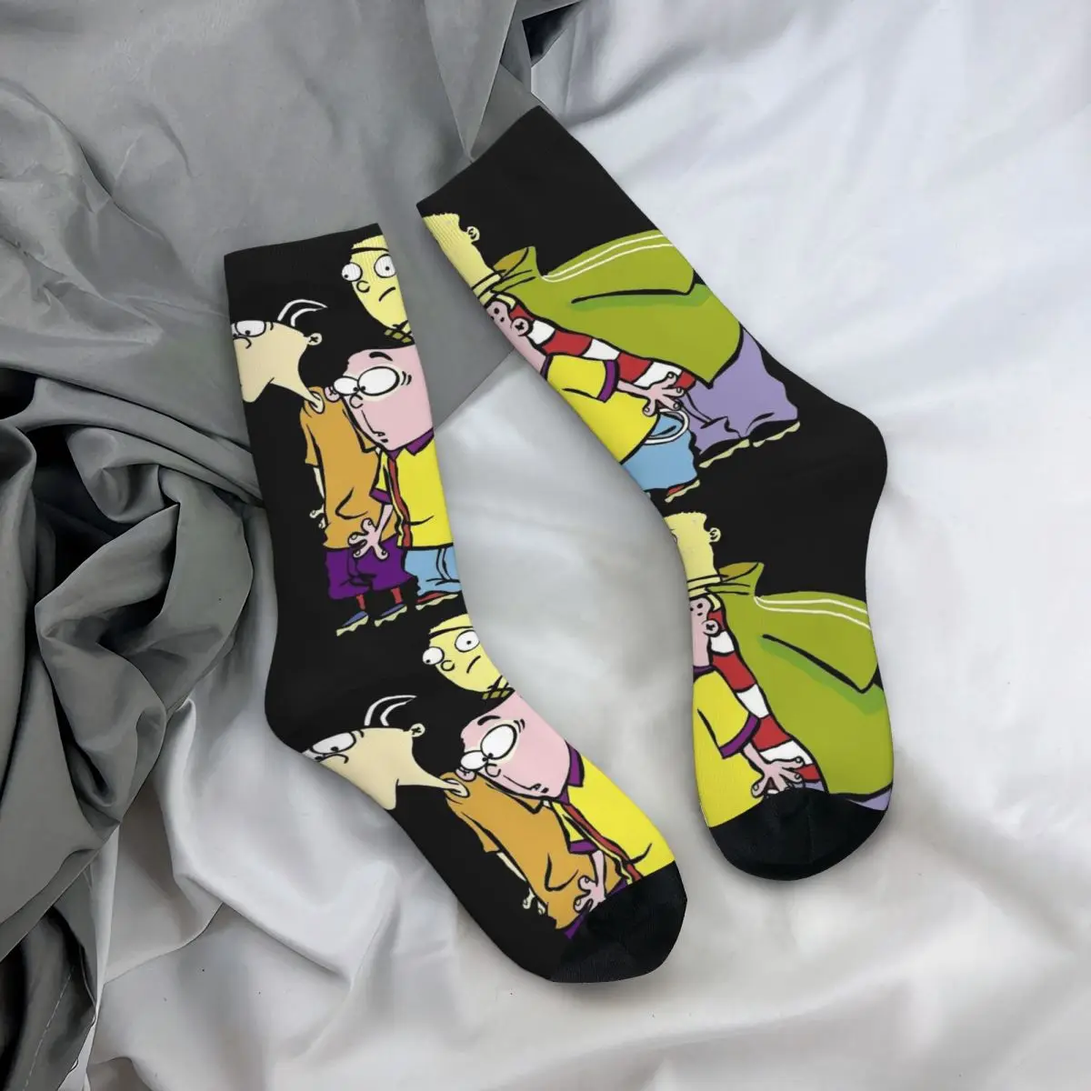 Calcetines Vintage de dibujos animados para hombre, calcetín con estampado de Harajuku Ed, Edd n Eddy, estilo callejero, novedad