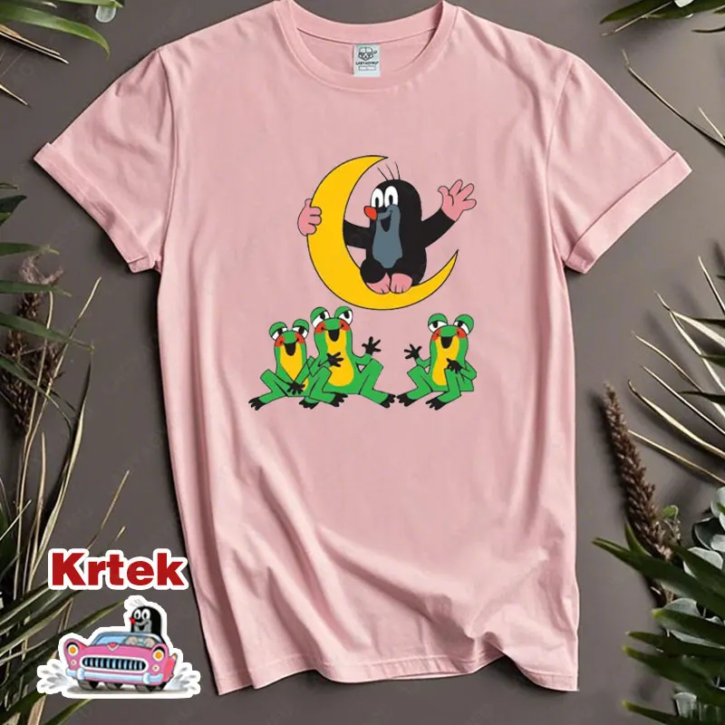 زوجين قصة الخلد Krtek مضحك الطباعة بلايز فضفاضة Crewneck تنفس القطن تيز الرجال النساء موضة ملابس علوية Kawaii عادية