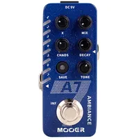 MOOER A7 Ambiance Reverb Guitar Pedal Effects Buffer Bypass Built-in 7 Reverb Effect Infinite Trail Function Pedal Guitar Parts