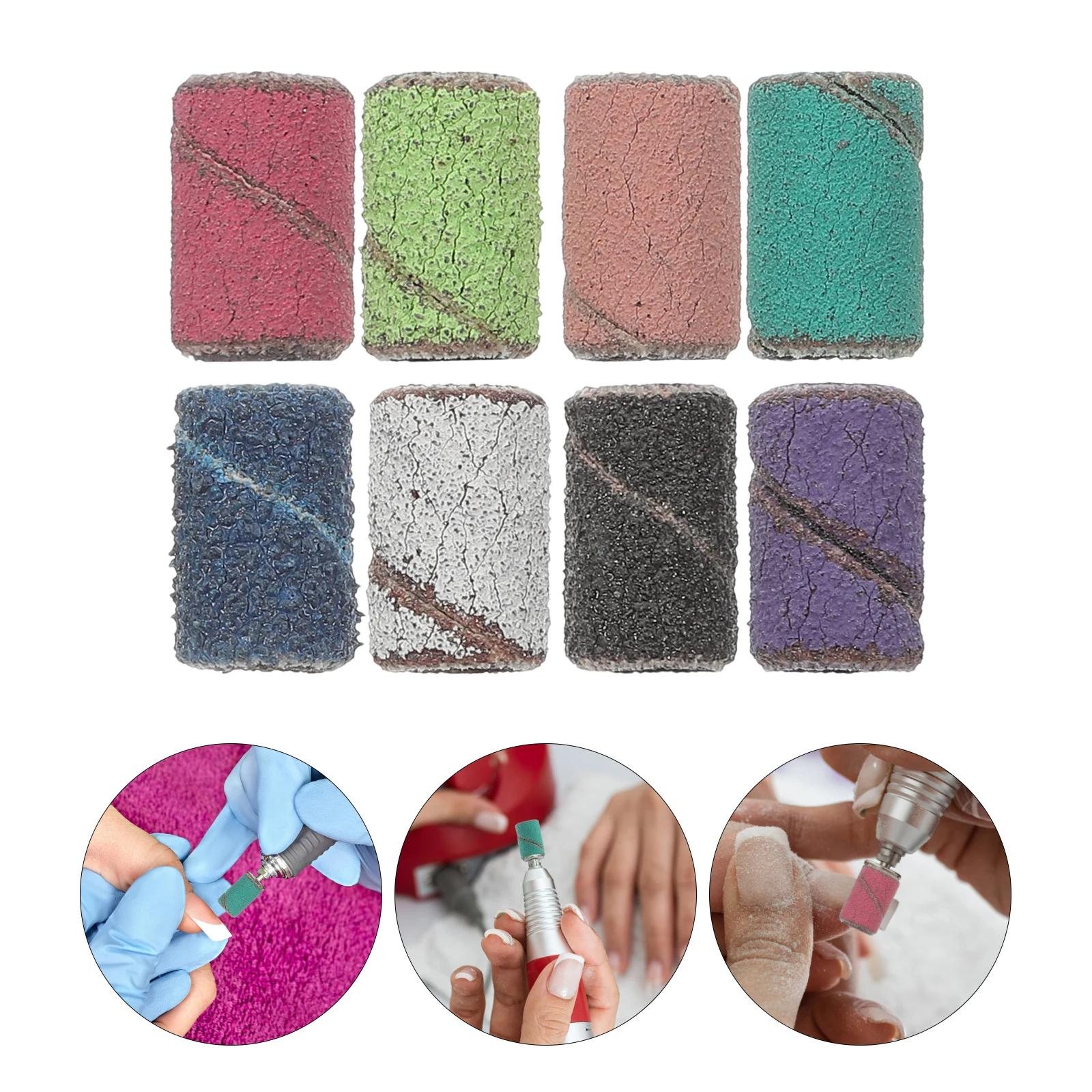 แผ่นขัดเล็บ 100 ชิ้น สำหรับเครื่องเจียรเล็บมืออาชีพ ขัดเงา ขัดแต่ง เจลล้างเล็บ ขัดละเอียด อุปกรณ์ขัดเล็บ