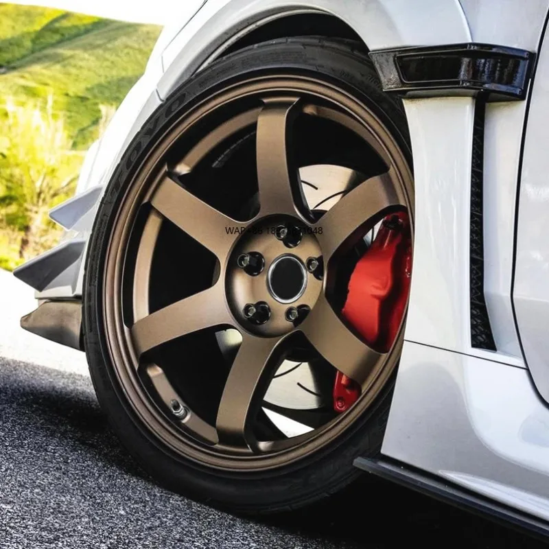 

TE37 Custom Racing Car Wheels 18inch-21inch 5x114.3 5x120 ET 25 T6061 Five Spoke Deep Dish Bronze Aluminum Alloy for