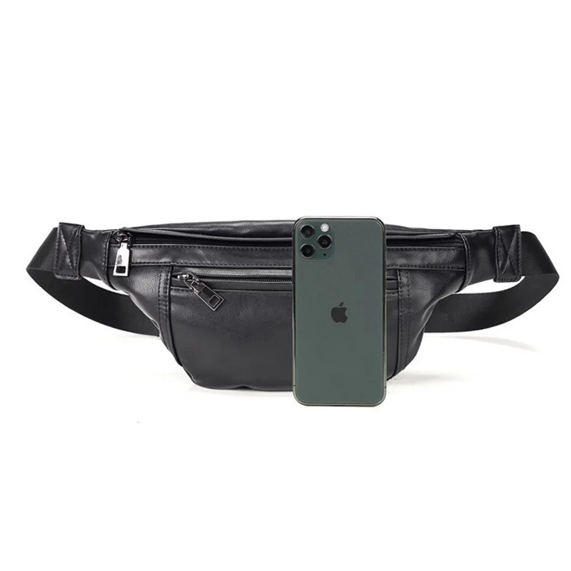 Men's Waist Bags 2024 New Unisex Chest Pack s Fashion Man Cross Body Bag Fanny Leather Belt For Phone Purse