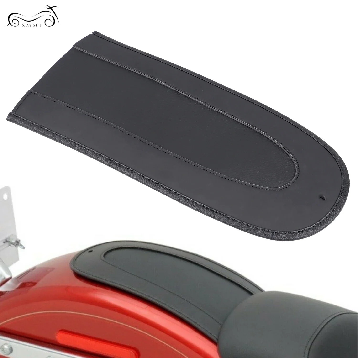 Motorcycle Black PU Leather Rear Fender Bib Solo Seat For Harley Softail FLSL 107 Fat Boy FLFBS 114 Low Rider Sport Glide Deluxe