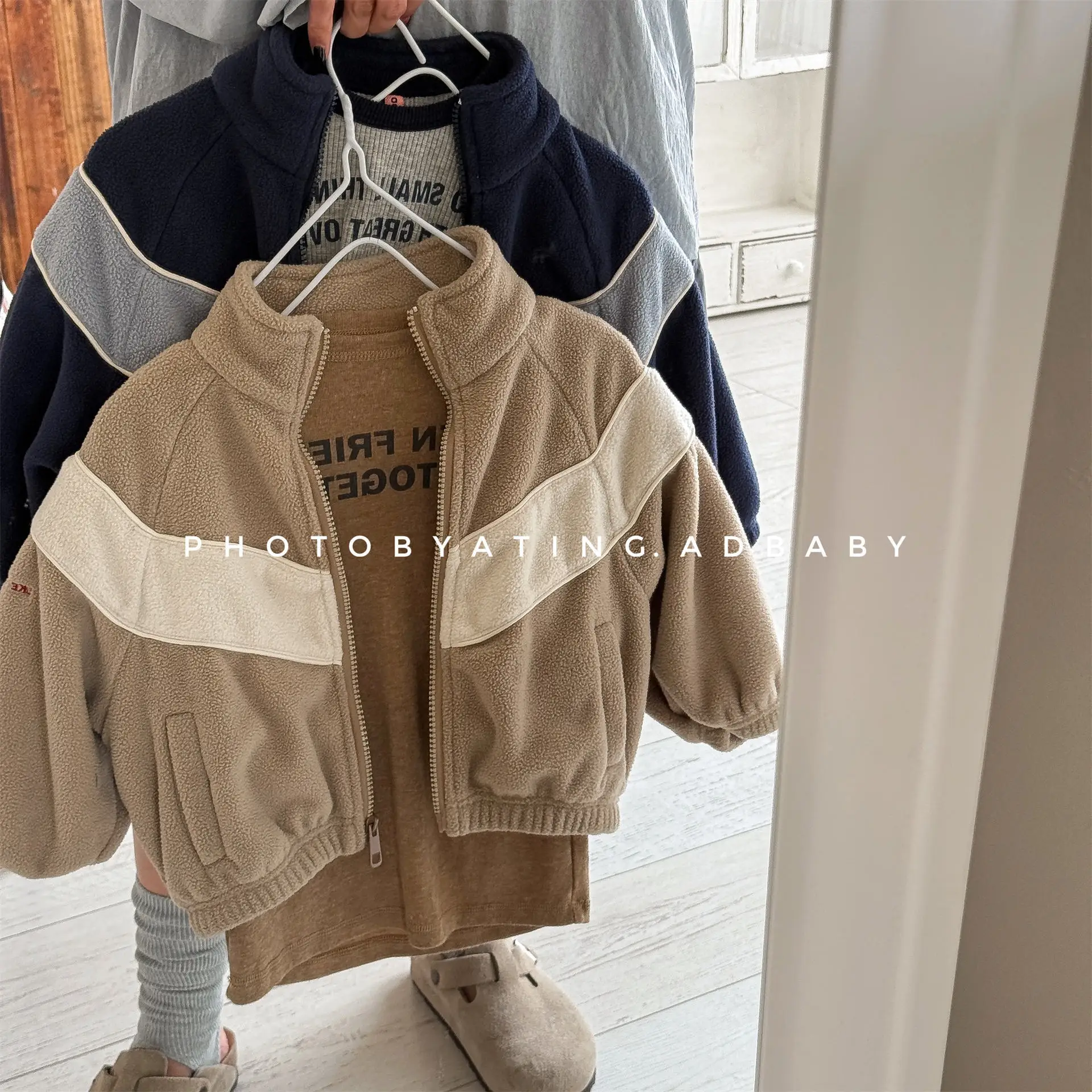 

2025 Autumn New Children Long Sleeve Casual Coat Winter Girls Thick Warm Coat Baby Boys Fleece Zipper Jacket Kids Clothes