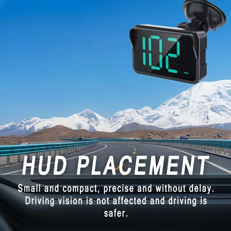 Car Dashboard Speed Monitor with Satellite Positioning, Large Digital Display, USB Powered Readout for Daily Driving