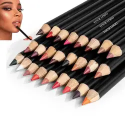 Lip Liner Wholesale Items For Business Matte Lipliner Pencil Black Brown Liners Waterproof Custom Logo Private Label Makeup 20PC