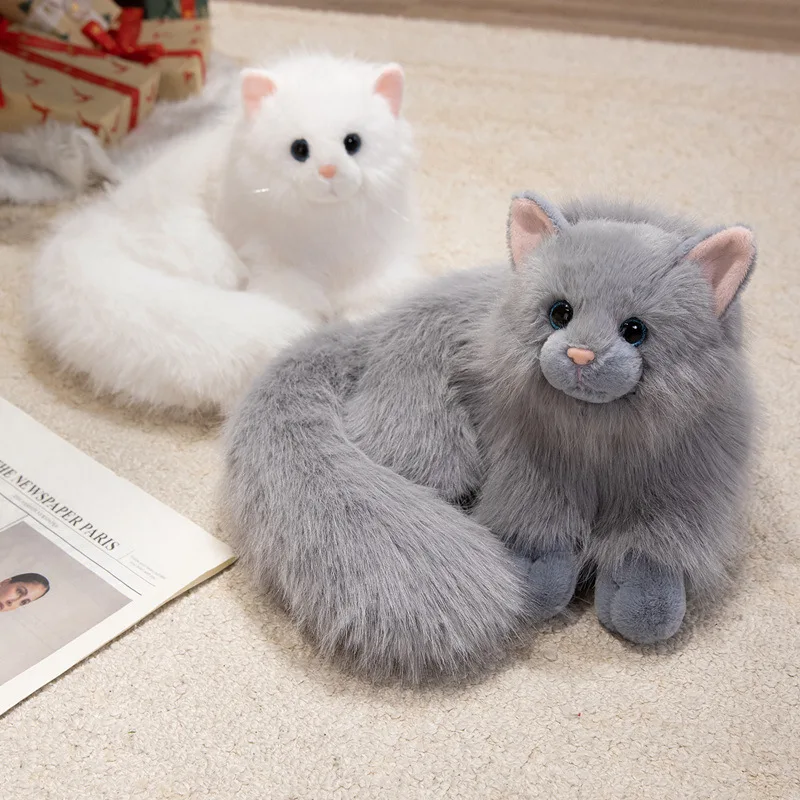 

Cute Ragdoll Cat Plush Doll Simulation Animal Pets Kitten Plush Stuffed Toy Room Decoration Kids Sleeping Pillow Birthday Gift
