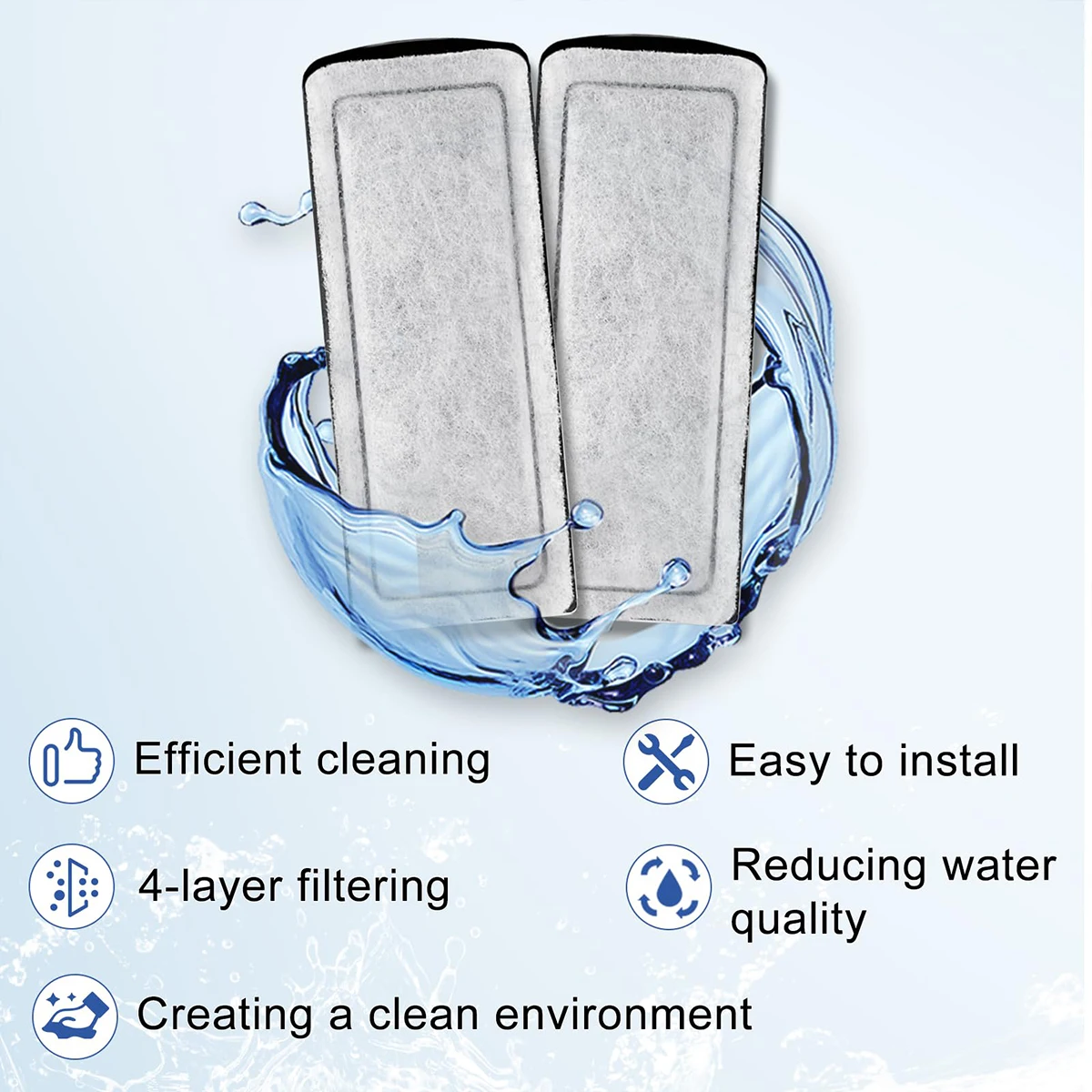 Waterfall Filter Cotton Biochemical Filter Fish Tank Replace, Purification Waterfall Wall Hanging