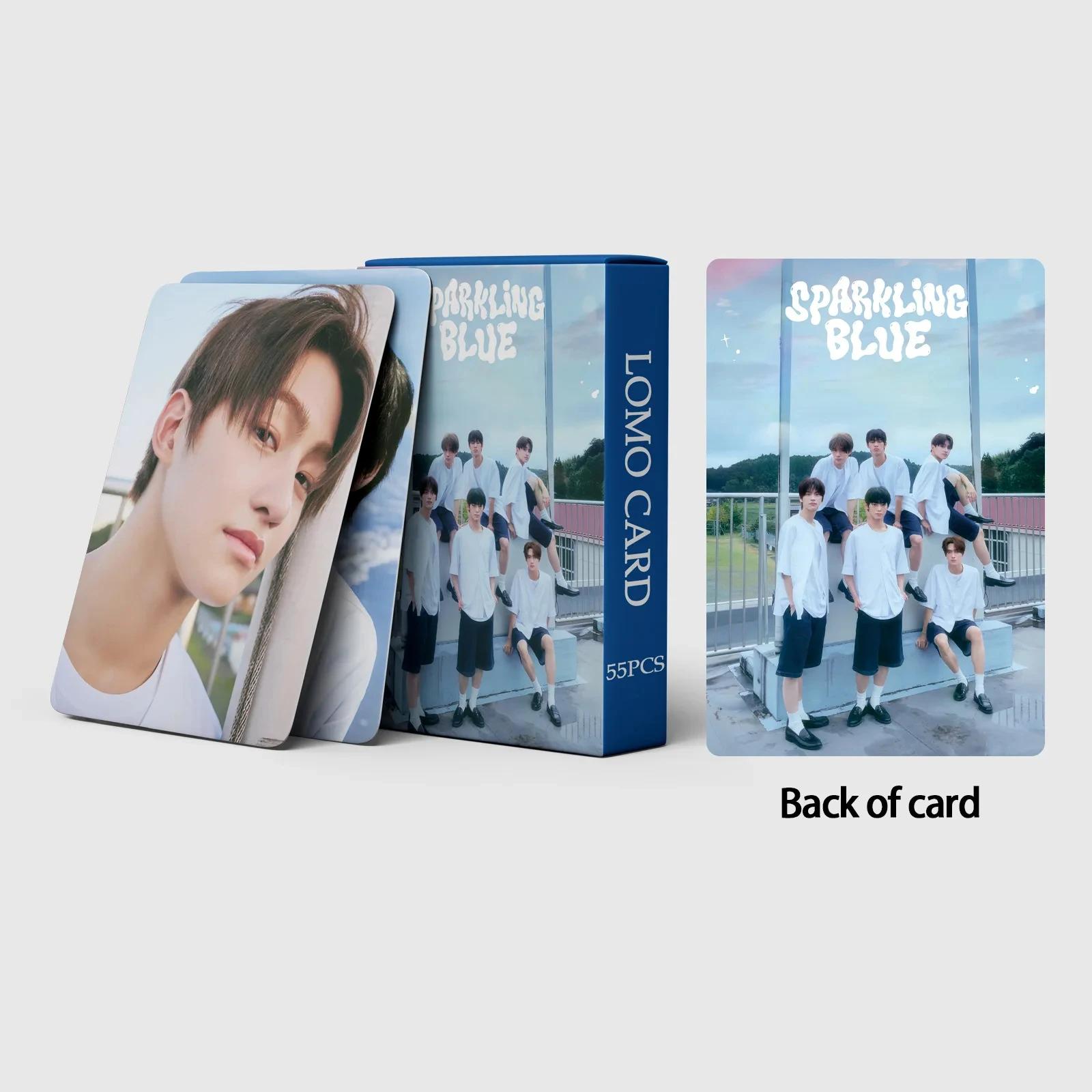 55Pcs/Set Kpop Idol TWS Lomo Cards Photocards New Album Sparkling Blue HD Print Card Poster Sticker Boy Group Fans Gifts