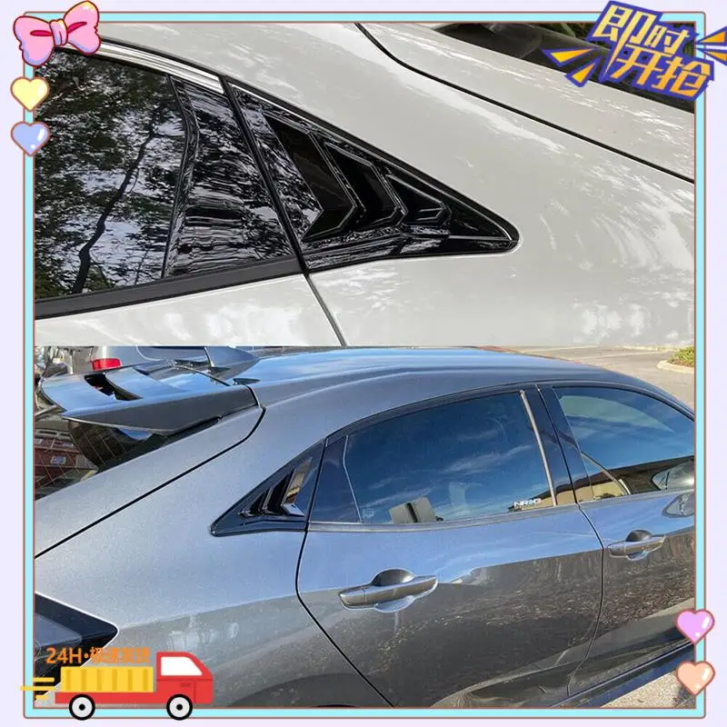

For Honda Civic Type R Hatchback 2017-2020 Rear Side Vent Window Louver Cover Triangular Window Trim Accessories
